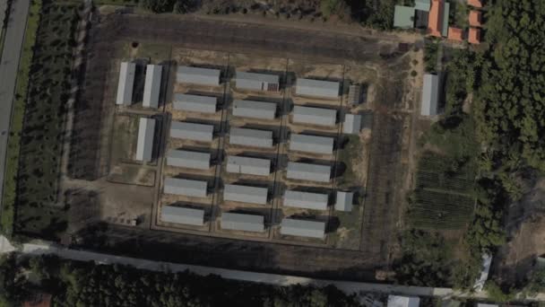Phu Quoc Coconut Prisión museo del campo de concentración 4K Drone disparo — Vídeos de Stock