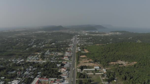 Museu do campo de concentração da prisão de coco Phu Quoc 4K Drone shot — Vídeo de Stock
