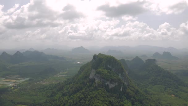 Mountains and Jungle Forest in Asia, Thailand, 4K Drone shot — 비디오