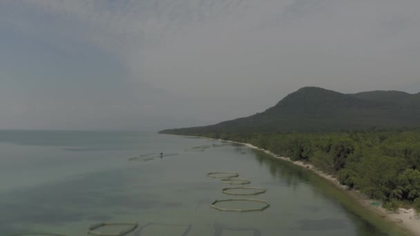 Perla mineraria posto sulla spiaggia in Vientam 4K Drone colpo — Video Stock