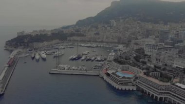 Monako şehir Fransa deniz kasabası liman yahts blok düzlükler tekneler ve Monte Carlo casino