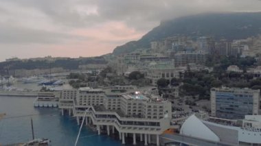 Monako şehir Fransa deniz kasabası liman yahts blok düzlükler tekneler ve Monte Carlo casino