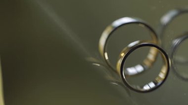 Altın Alyans makro closeup lensflare ateş diamon Mücevher