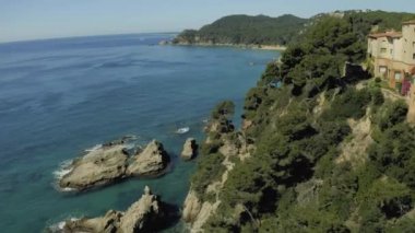 Akdeniz 'de beyazlar yazın İspanya' da 4k drone uçuşu