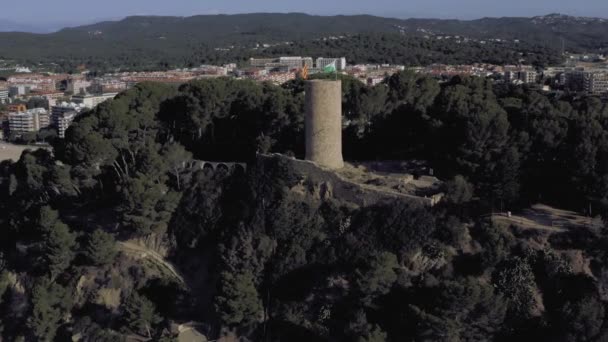 Lloret de Mar no Mar Mediterrâneo no verão Espanha voo drone 4K — Vídeo de Stock