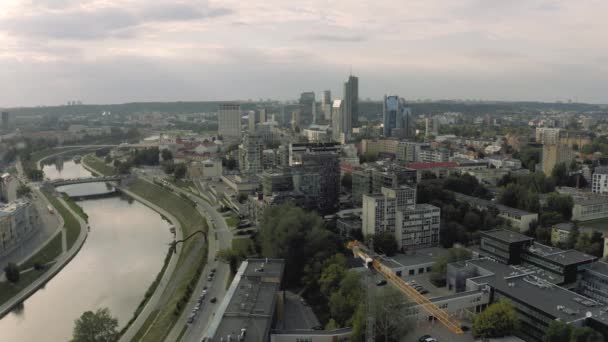 Vilnius Città vecchia il centro storico della Lituania — Video Stock