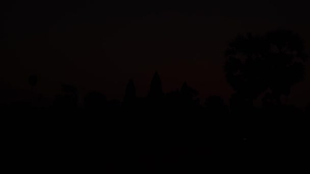 Angkor Wat Tapınağı Gündoğumu Kamboçya 'da zaman aşımı — Stok video