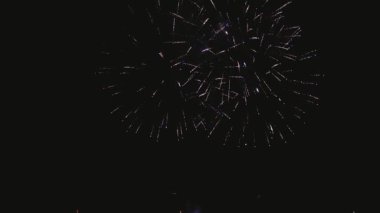 Monako şehrinde havai fişekler, Monte Carlo, Slowmotion shot