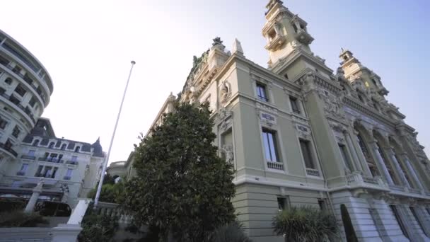 Monte Carlo Casino e edifícios históricos em Mônaco — Vídeo de Stock