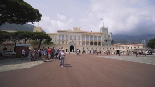 Monacói hercegek palotája - Monte Carlo épületek Európában — Stock videók