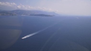 Monaco 'daki helikopter taksisinden görüntü, Monte Carlo 4k