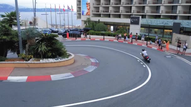 Bilar Timelapse i Monaco, Monte Carlo stadstrafik — Stockvideo