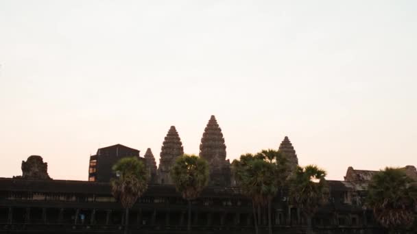 Angkor Wat Tapınağı Gündoğumu Kamboçya 'da zaman aşımı — Stok video