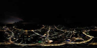 360 Vr, Patong Şehir Gece Arabaları ve Bisikletler Tayland Phuket Adası 'nda trafik