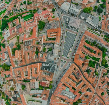 Vilnius Old Town, Litvanya 'nın tarihi merkezi, Avrupa şehri. 360 Vr panorama