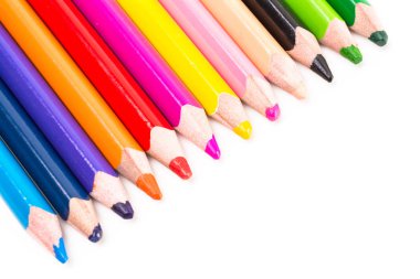 izole renkli kalemler