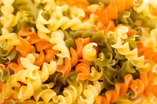 Трёхцветная макаронная паста — стоковое фото