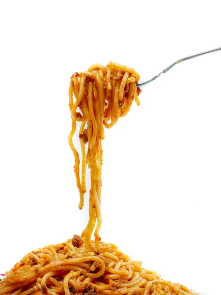 Spaghetti alla salsa napoliten — Foto Stock