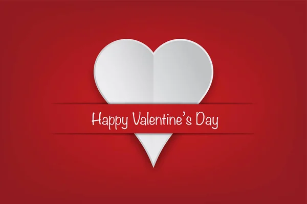 White Hearts Red Degraded Background Valentines Day Card — Stock Photo, Image