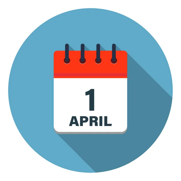 Calendar Leaf Icon Showing Days April Blue Background — Stock Photo, Image