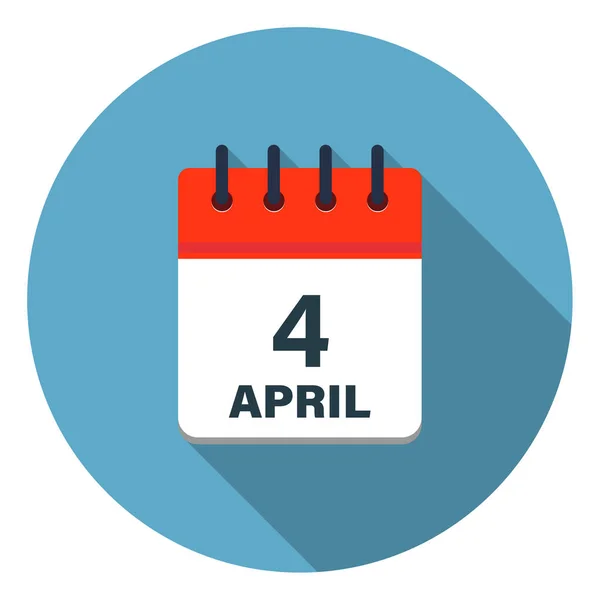 Calendar Leaf Icon Showing Days April Blue Background — Stock Photo, Image