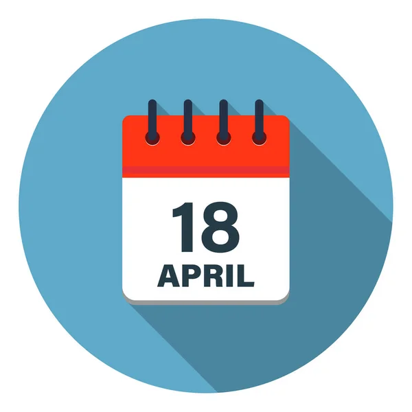 Calendar Leaf Icon Showing Days April Blue Background — Stock Photo, Image