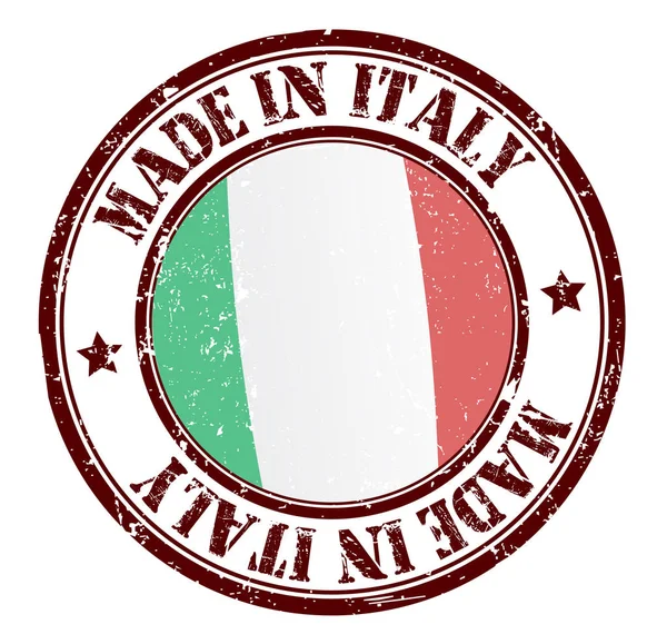 Sello Grunge Made Italy Ilustración Vectorial — Vector de stock