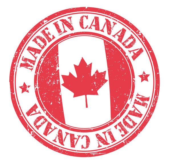 гранж-марка "Сделано в Канаде", векторная иллюстрация
