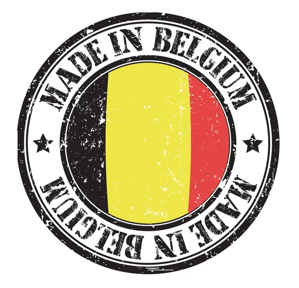 Cap Grunge Dibuat Belgia Ilustrasi Vektor - Stok Vektor