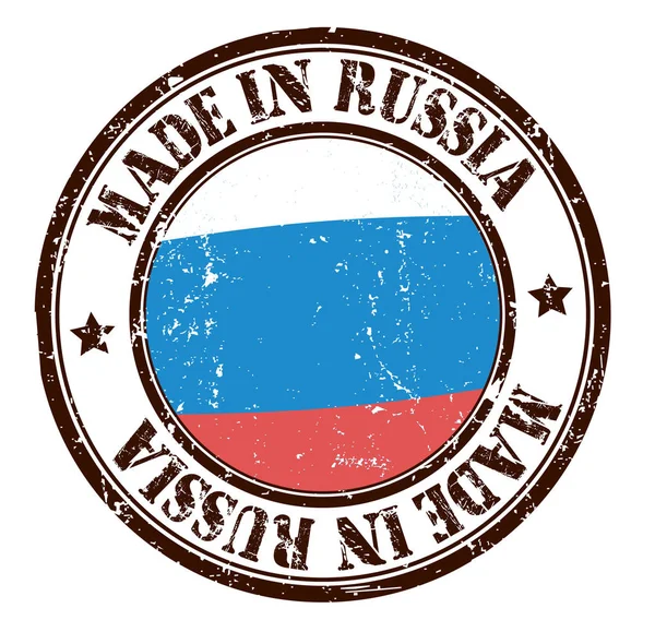 Carimbo Grunge Made Russia Ilustração Vetorial — Vetor de Stock