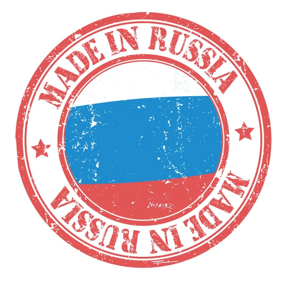 Carimbo Grunge Made Russia Ilustração Vetorial — Vetor de Stock