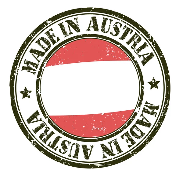 Grunge Stamp Made Austria Vector Illustration — Stock Vector