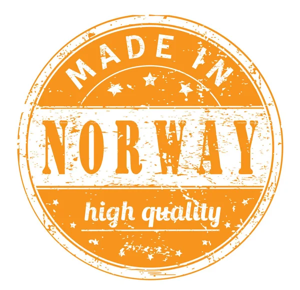 Grunge Rubber Stamp Text Made Norway High Quality White Vector — Stock Vector