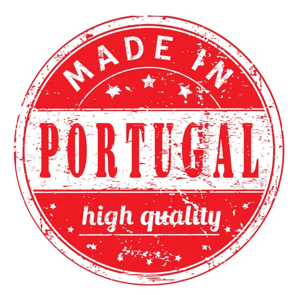 Grunge Rubber Stamp Text Made Portugal High Quality White Vector — Stock Vector