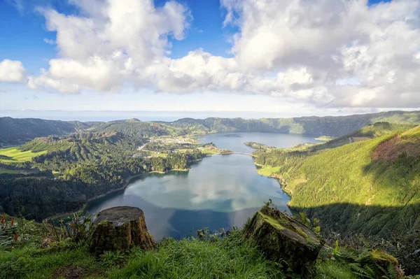 Danau Sete Cidades Azores Portugal — Stok Foto