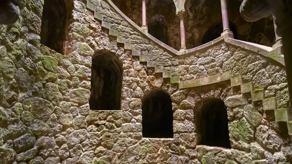 Initiation Well in the \'Quinta da Regaleira\' Park in Sintra on the outskirts of Lisbon