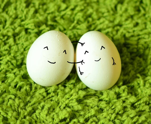 Funny easter eggs. — Stock Photo, Image