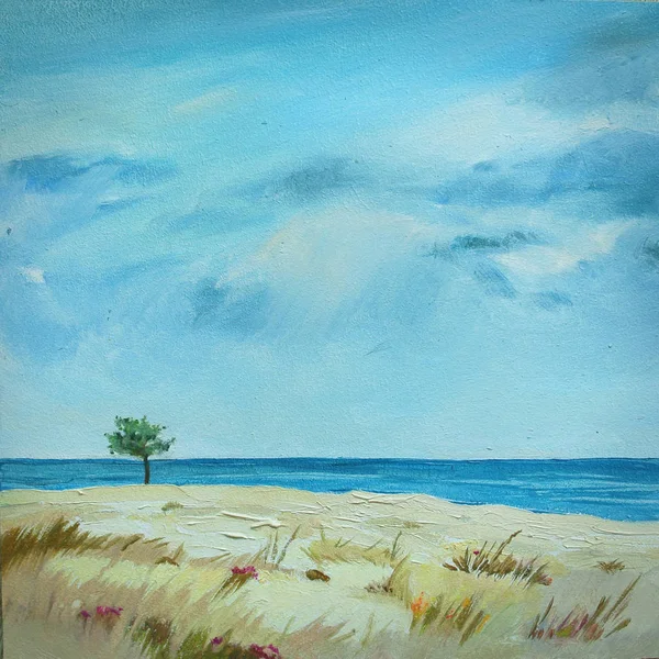 Sea view, oil painting — Stock Photo, Image