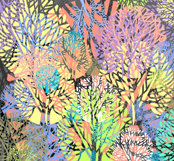 抽象的な花のベクトル背景. — ストックベクタ
