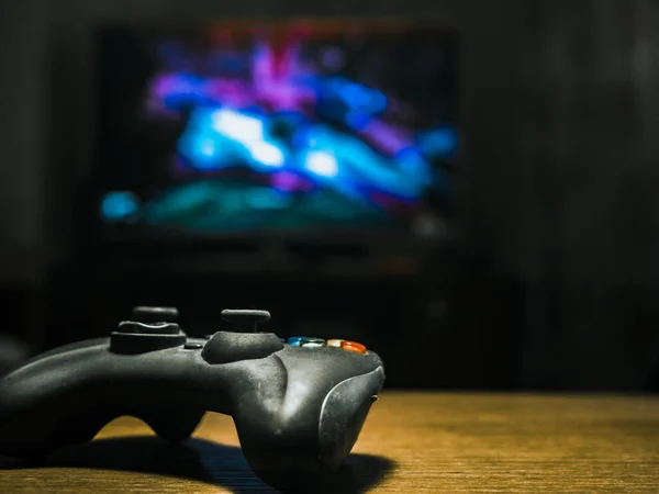 Kontroler Gier Wideo Białym Tle Gamepad Stole — Zdjęcie stockowe