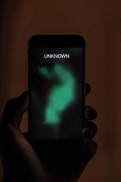 the unknown anonymous person incoming phone call