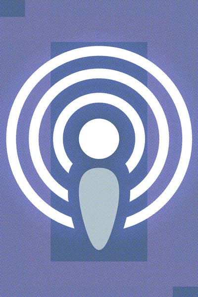 simple icon of the podcast application for smartphone background