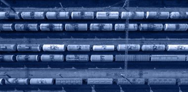 high above top view of cargo train carriage texture standing on a railroad station f clipart