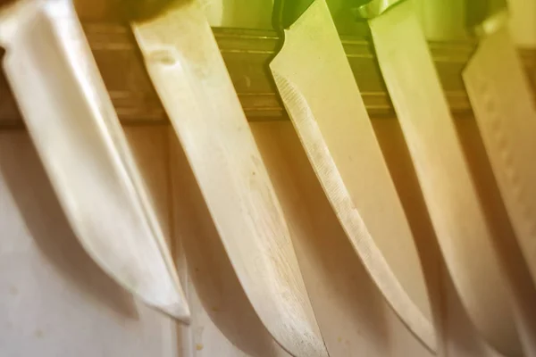 Харчові Ножі Тримачі Кухні Стіні Магнітна Полиця — стокове фото