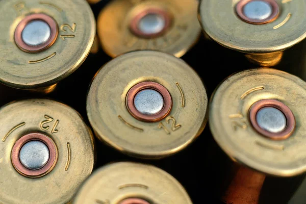 Macro View Bullets Hunting Rifle Twelve Caliber — 스톡 사진