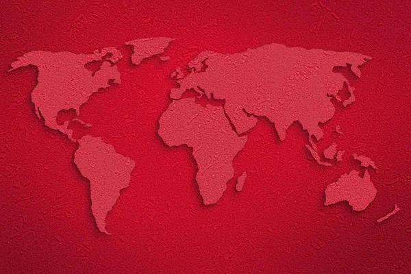 Carte Monde Monochrome Simple Symbole Mondial Abstrait — Photo