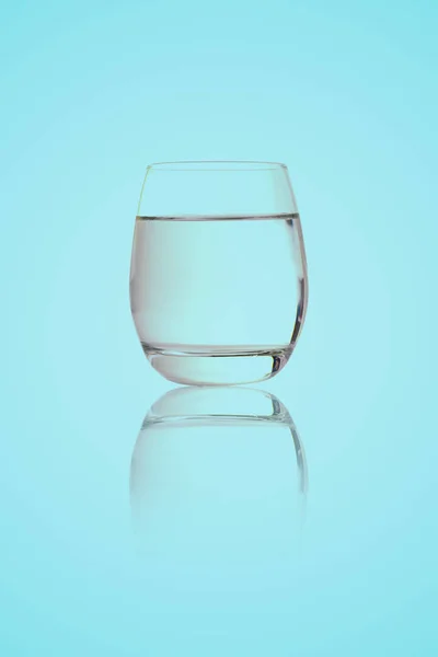 Simple Glass Water Isolated White Fresh Cool Drink — 스톡 사진
