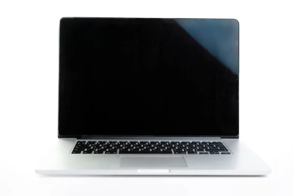Isolated Simple Grey Laptop White Background — 스톡 사진