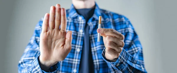 Causa Del Cáncer Dejar Fumar Gente Vota Para Proteger Futuro — Foto de Stock