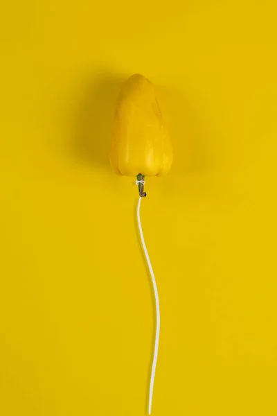 Creative Idea Fruit Float Shape Balloon Color Background — 스톡 사진
